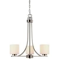 Canarm ICH423A03BN Leigha 3 Light 21 inch Brushed Nickel Chandelier Ceiling Light thumb