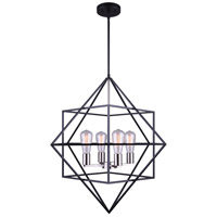Canarm ICH755A04BKN28 Alfi 4 Light 28 inch Matte Black and Brushed Nickel Chandelier Ceiling Light thumb
