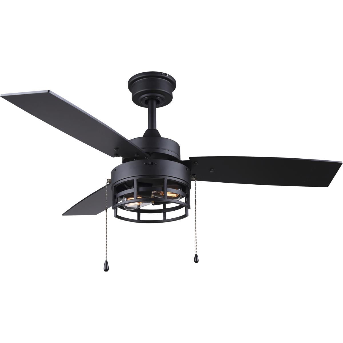 Canarm CF42ATT3BK Attley 42 inch Black Indoor Ceiling Fan