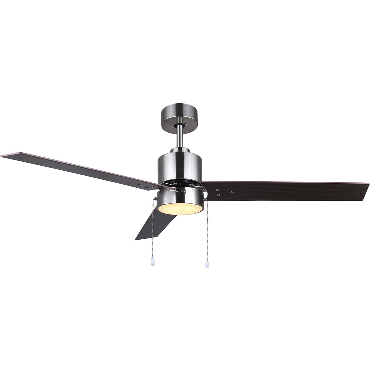 Canarm CF52JAC3BN-ES Liv 52 inch Brushed Nickel with Gray and walnut Blades Ceiling Fan