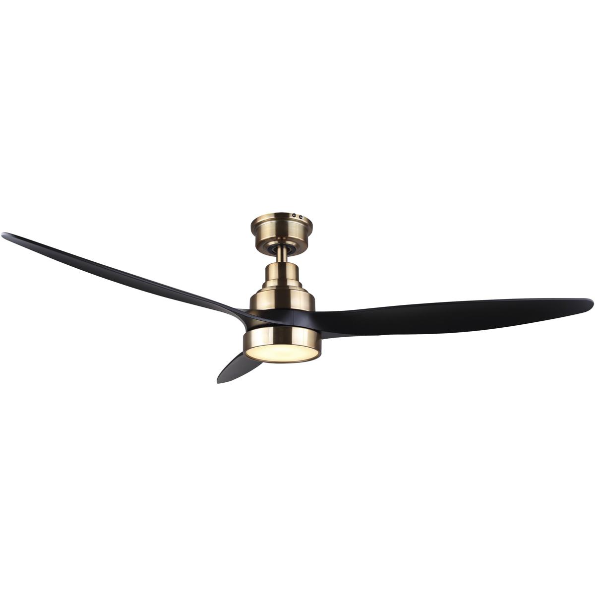 Canarm CF52LUE3GD Luell 52 inch Gold with Black Blades Ceiling Fan