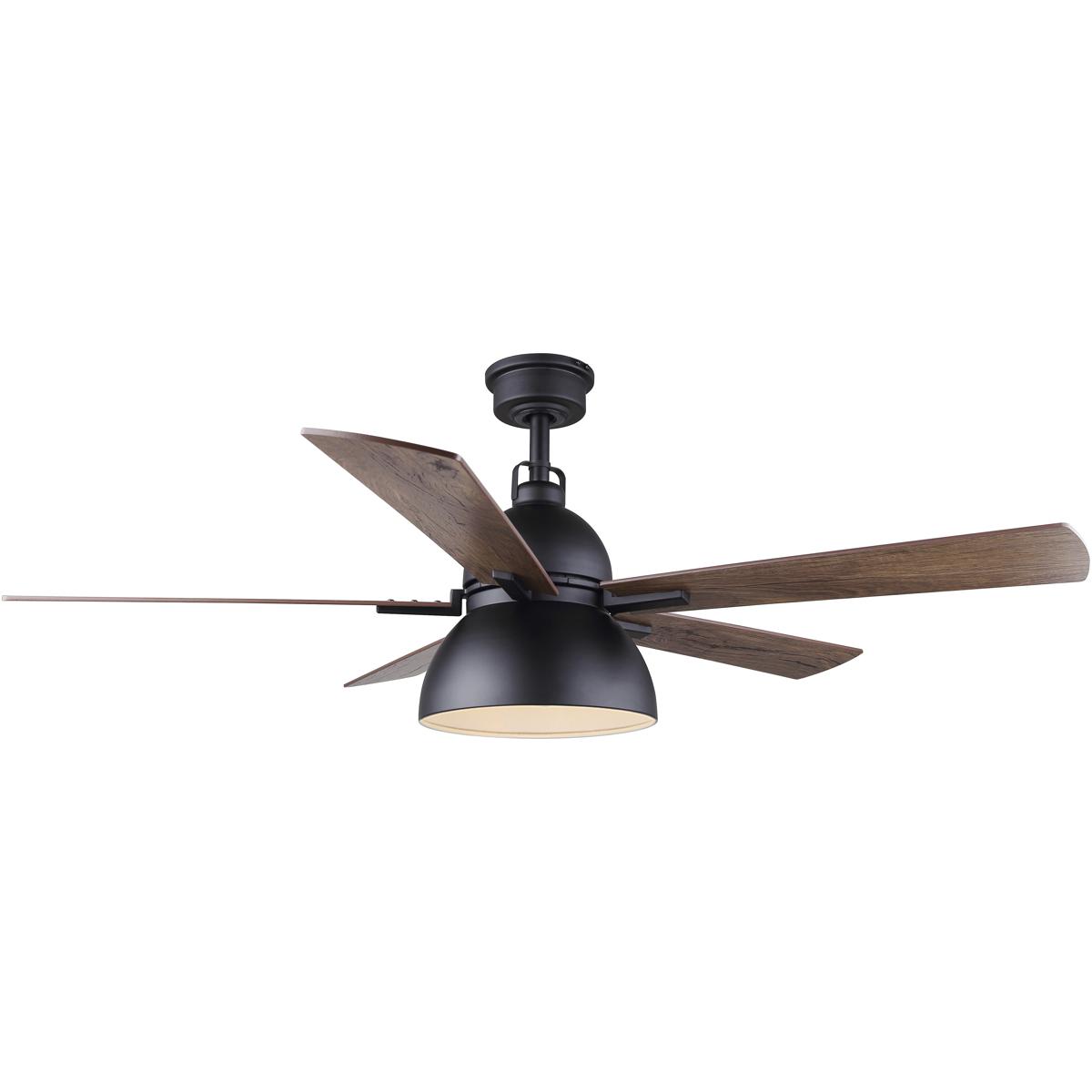 Canarm CF52LYR5BK Lyric 52 inch Matte Black with Brown Blades Ceiling Fan
