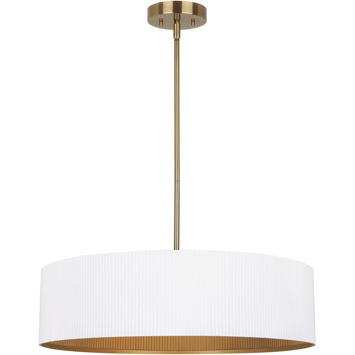 Canarm ICH1119A03WHG22 Rexton 3 Light 22 inch Matte White and Gold Chandelier Ceiling Light