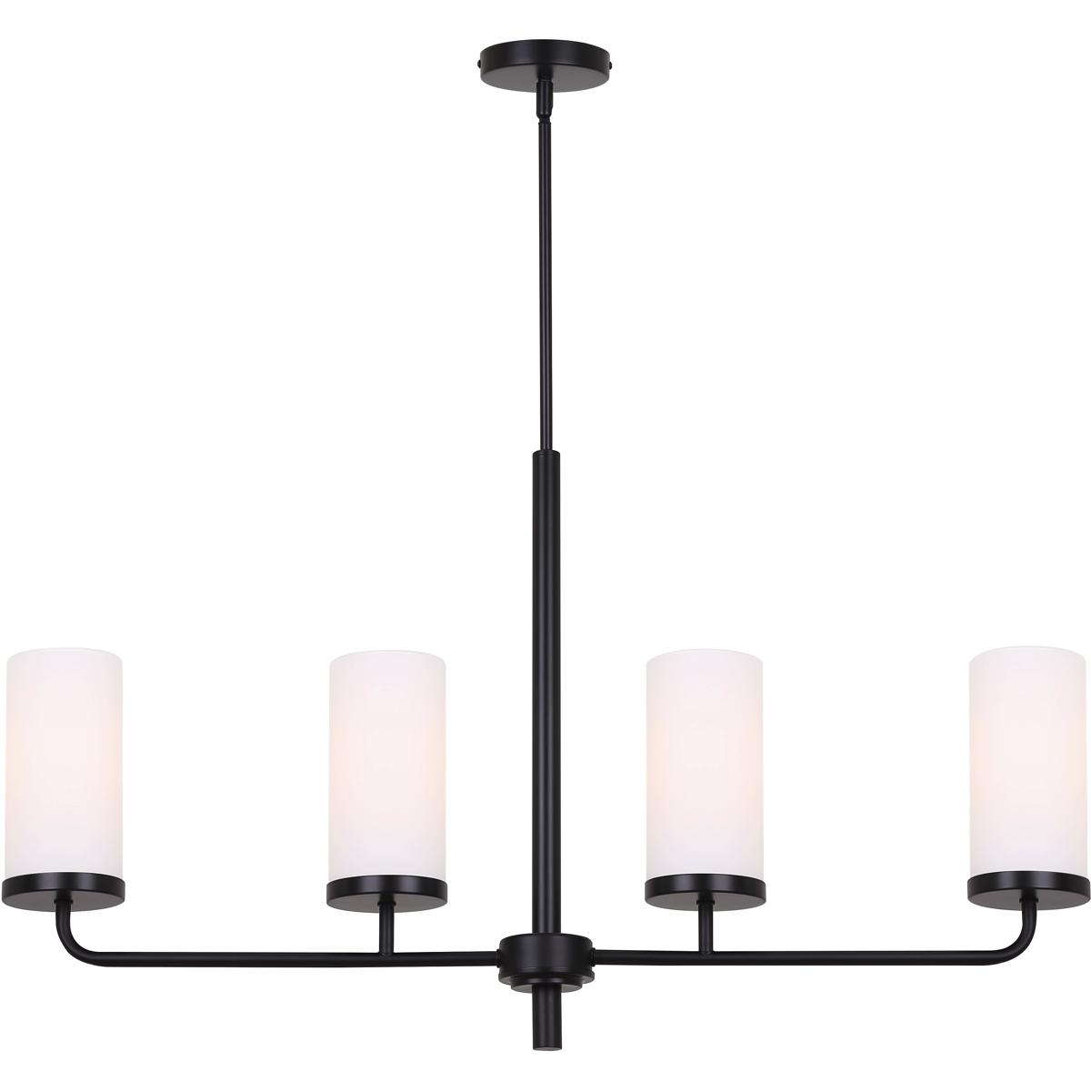 Canarm ICH2029B04BK Malloy 4 Light 23.25 inch Matte Black Chandelier Ceiling Light