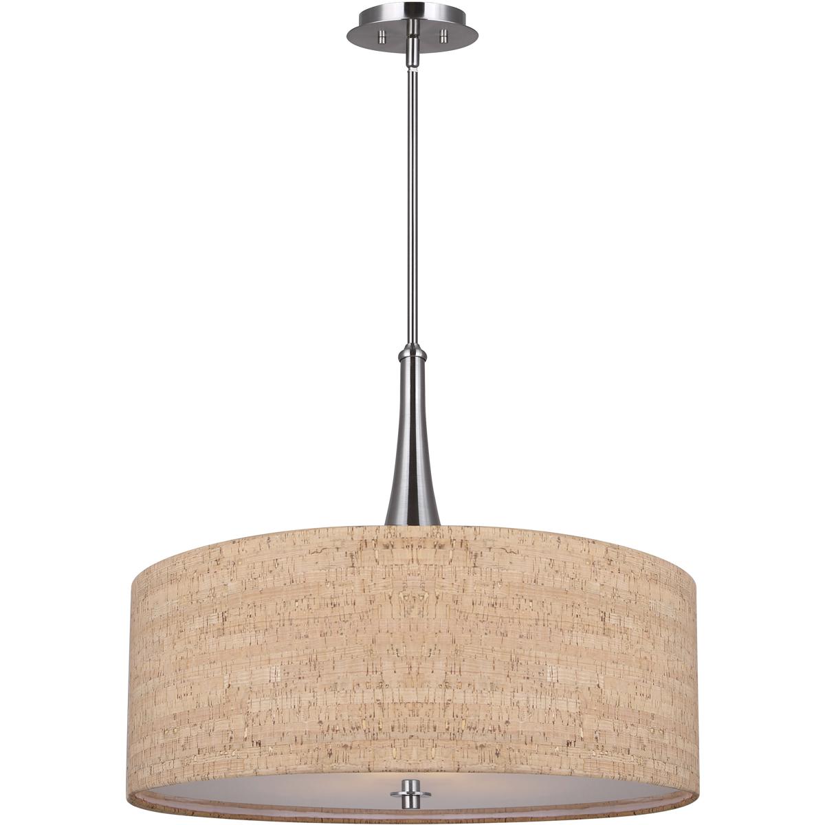 Canarm ICH2120B03BN22 Eden 3 Light 22 inch Brushed Nickel Chandelier Ceiling Light