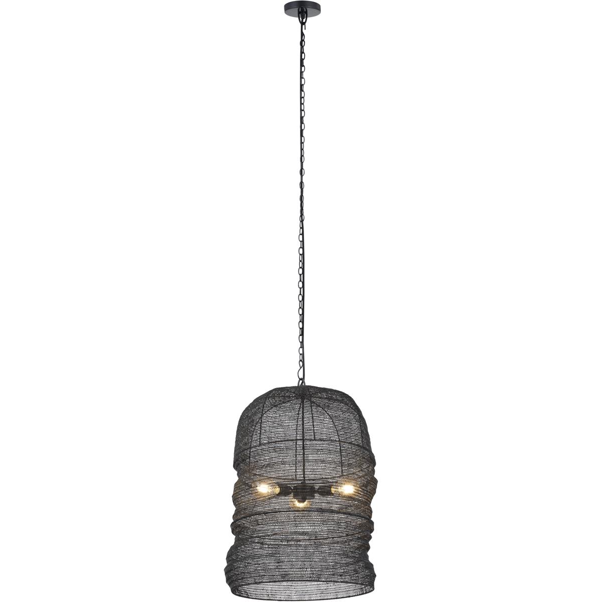 Canarm IPL2154B03BP Kara 3 Light 20 inch Matte Black Pendant Ceiling Light