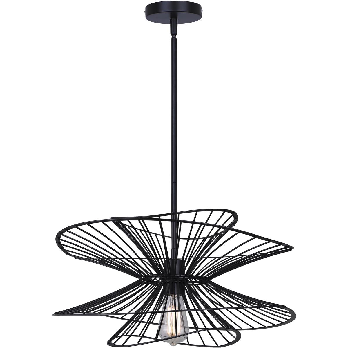 Canarm IPL2193B01BK Channel 1 Light 20 inch Black Pendant Ceiling Light