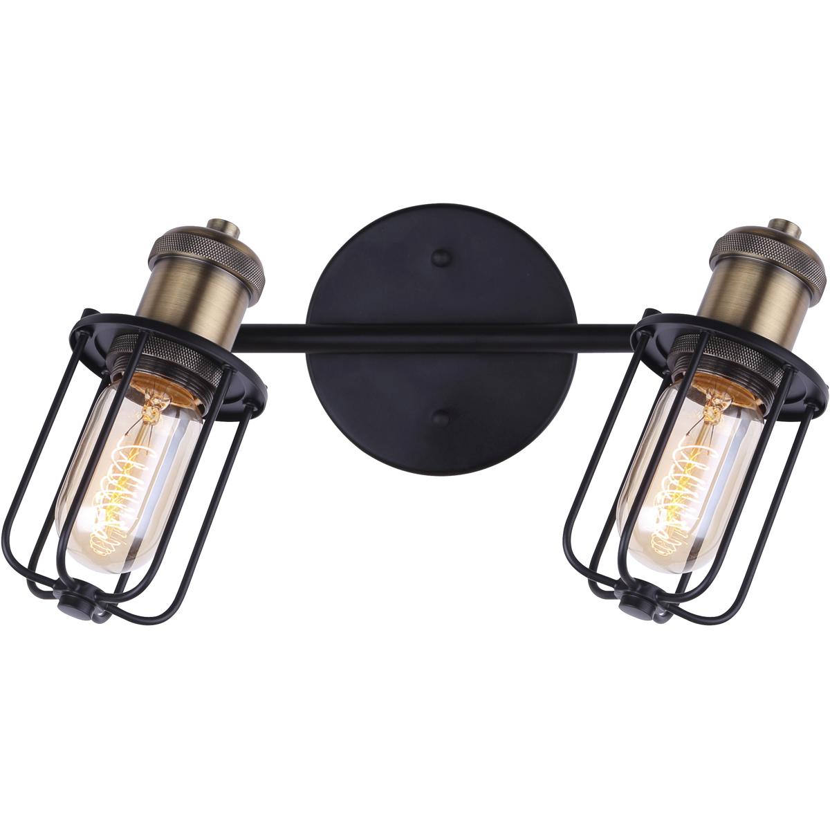 Canarm IT704A02BKG Madison 2 Light Black And Gold Track Ceiling Light