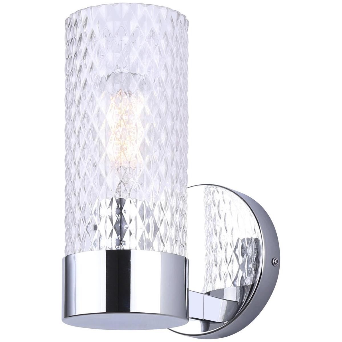Canarm IVL1168A01CH Eden 1 Light 688 inch Chrome Vanity Light Wall Light