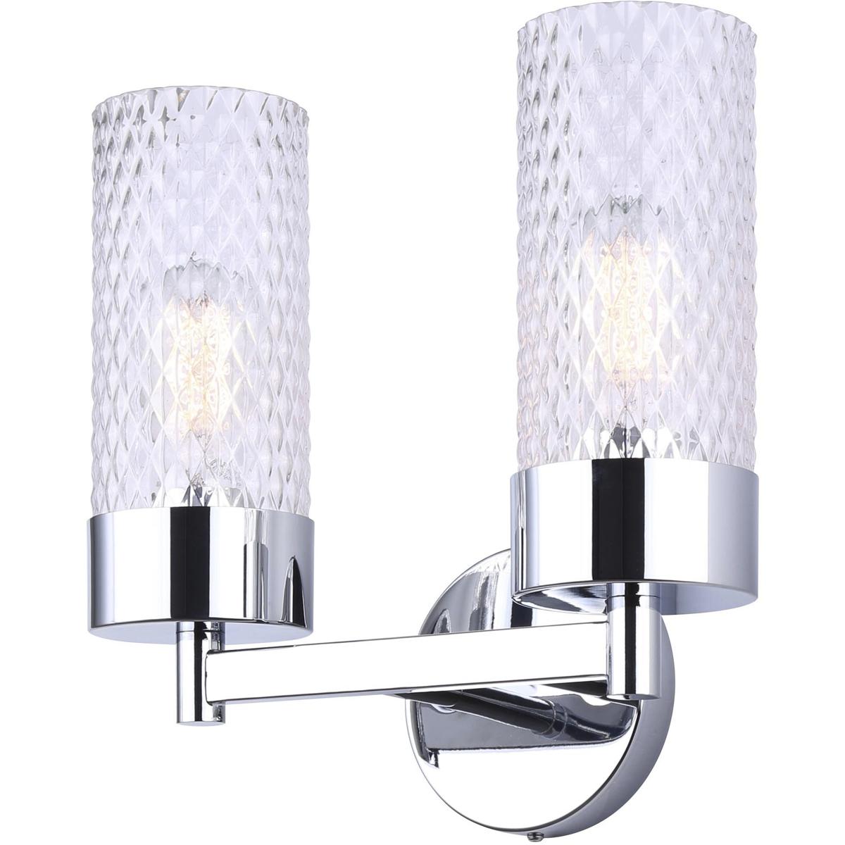 Canarm IVL1168A02CH Eden 2 Light 1288 inch Chrome Vanity Light Wall Light