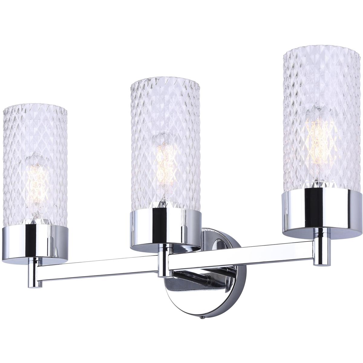 Canarm IVL1168A03CH Eden 3 Light 2325 inch Chrome Vanity Light Wall Light