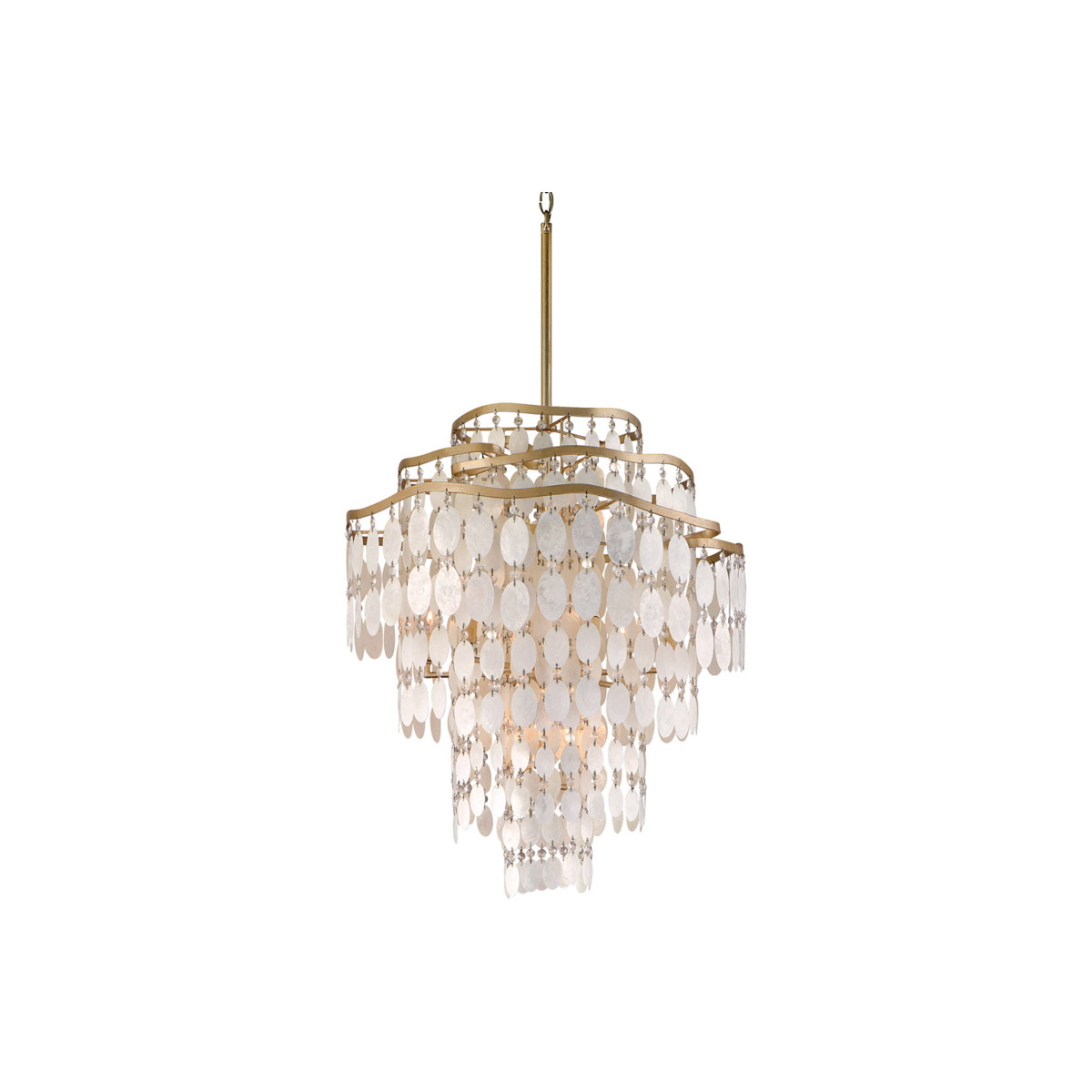 Corbett Lighting 109-412-CPL Dolce 12 Light 25 inch Champagne Leaf Pendant Ceiling Light in 9