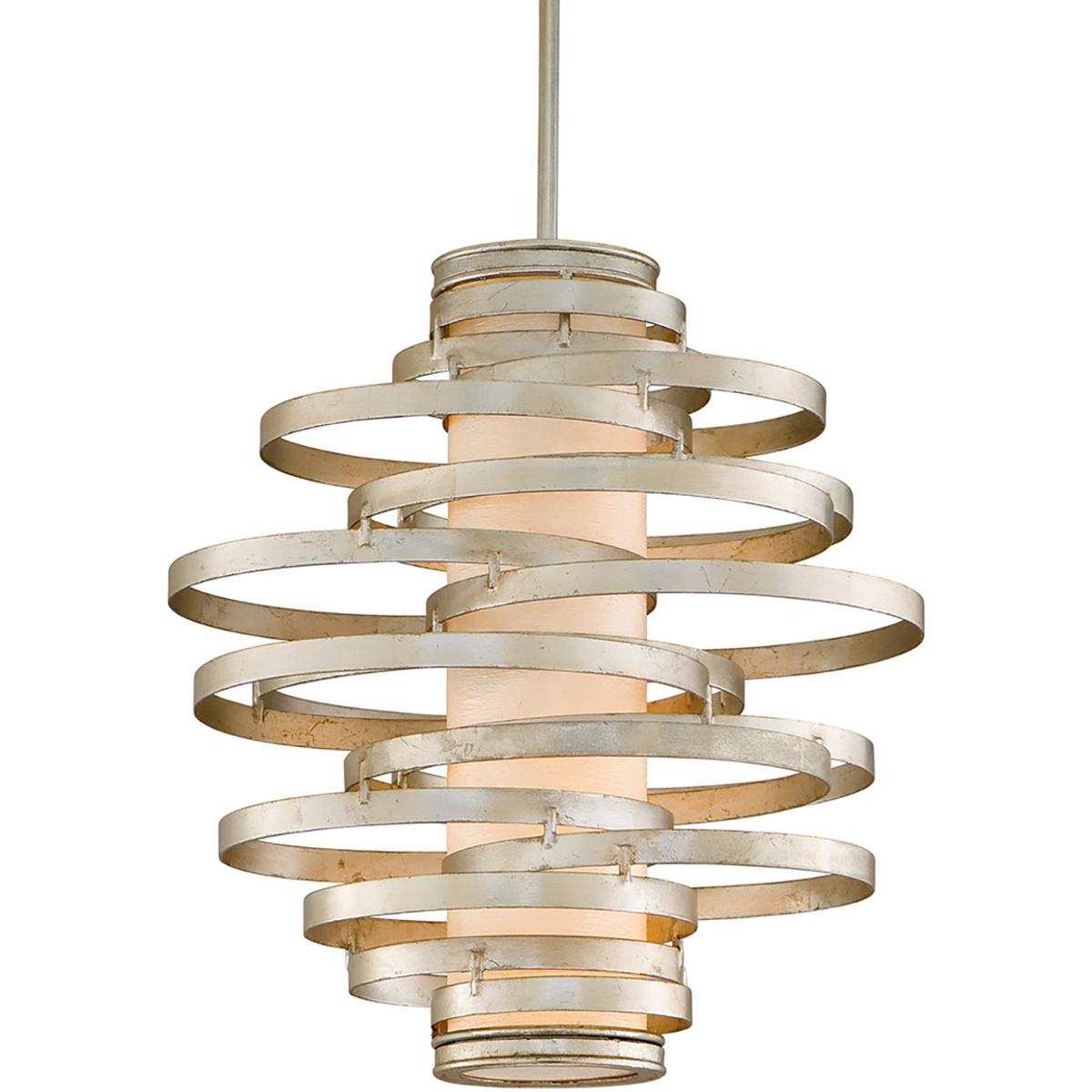 Corbett Lighting 128-42-WSL Vertigo 2 Light 18 inch Warm Silver Leaf Pendant Ceiling Light