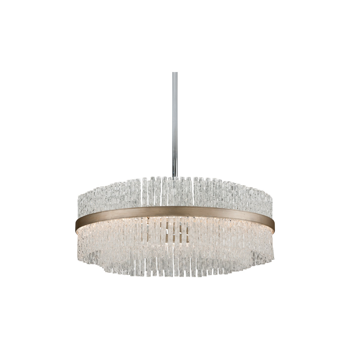 Corbett Lighting 204-48 Chime 12 Light 36.5 inch Silver Leaf with Polished Stainless Accents Pendant Ceiling Light