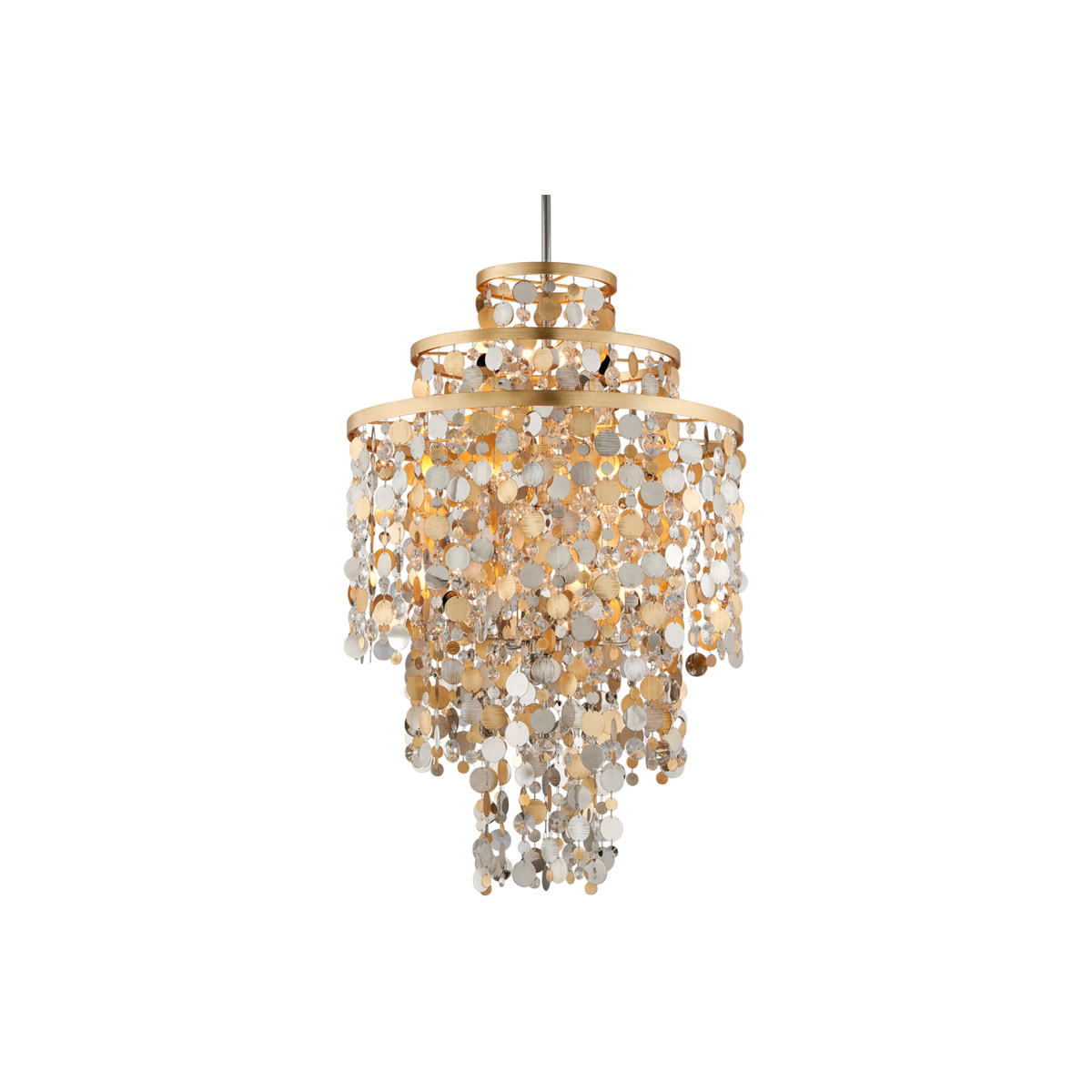Corbett Lighting 215-711 Ambrosia 32 inch Gold and Silver Leaf Pendant Ceiling Light in 50.25