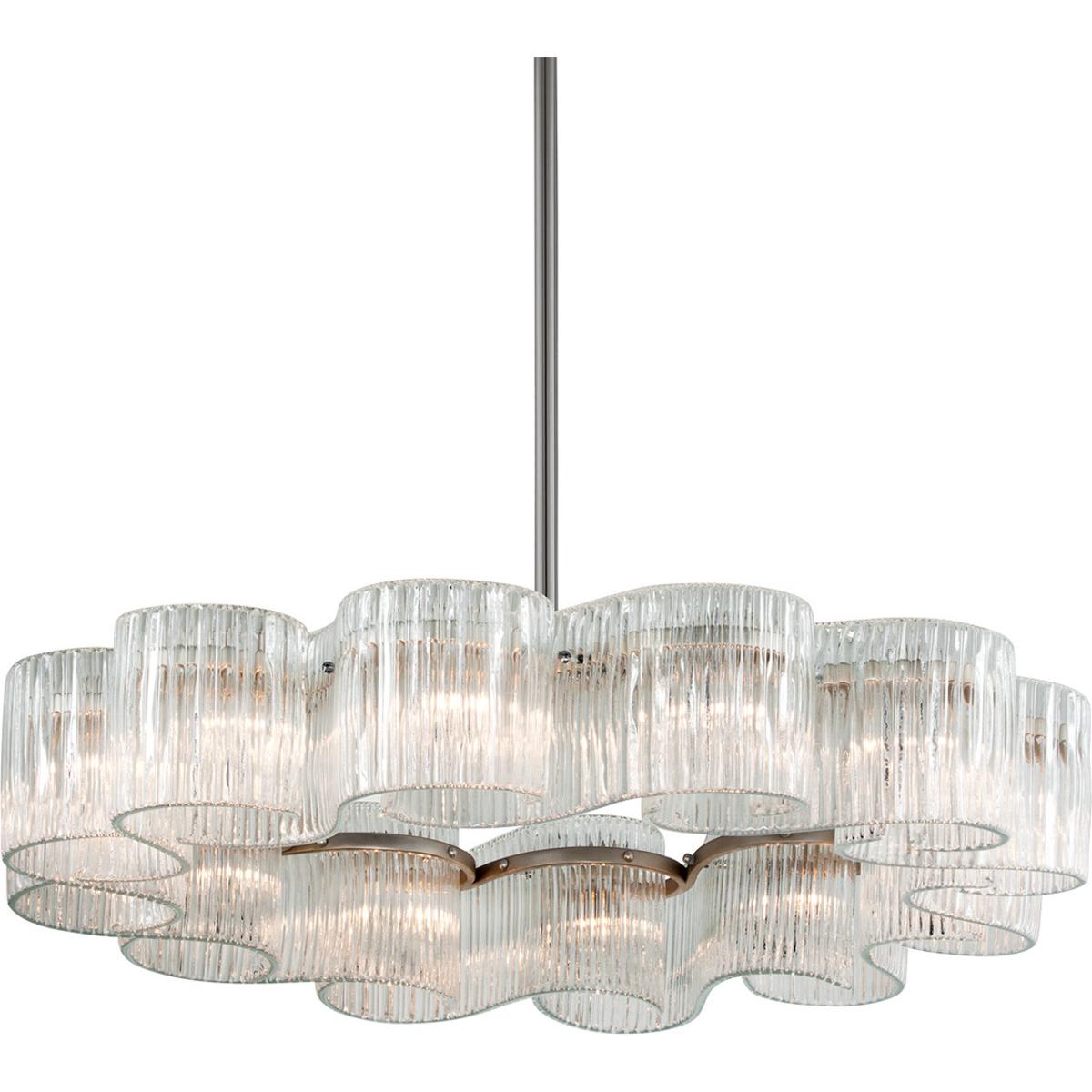 Corbett Lighting 240-412-WSL Circo 12 Light 45.5 inch Warm Silver Leaf Chandelier Ceiling Light