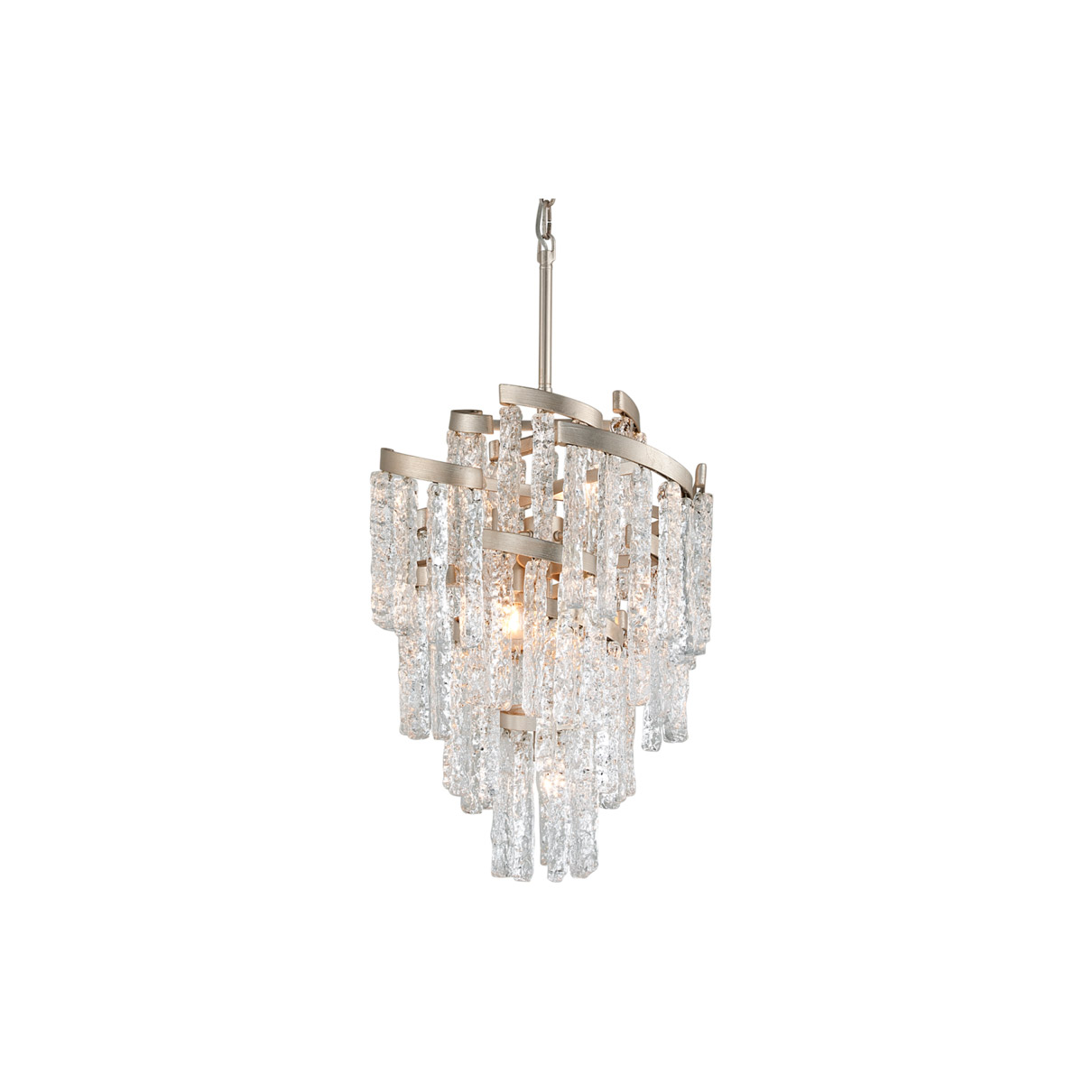 Corbett Lighting 243-47 Mont Blanc 7 Light 18.25 inch Modern Silver Leaf Chandelier Ceiling Light