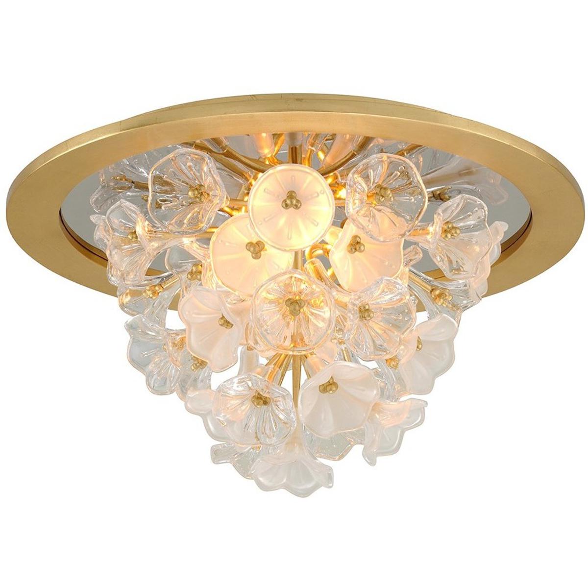 Corbett Lighting 268-31-GL Jasmine 3 Light 21.75 inch Gold Leaf Flush Mount Ceiling Light