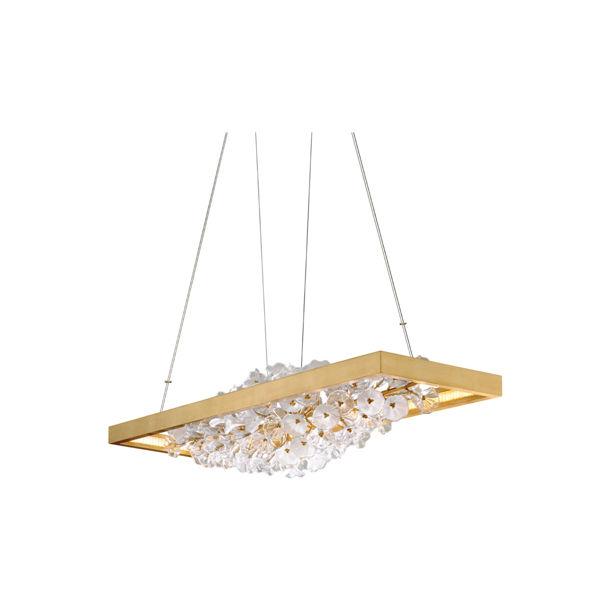 Corbett Lighting 268-51-GL Jasmine LED 60 inch Gold Leaf Island Light Ceiling Light