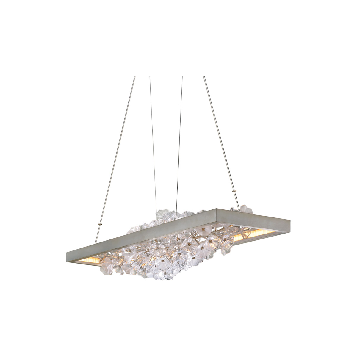 Corbett Lighting 269-51-SL Jasmine LED 60 inch Silver Leaf Island Light Ceiling Light