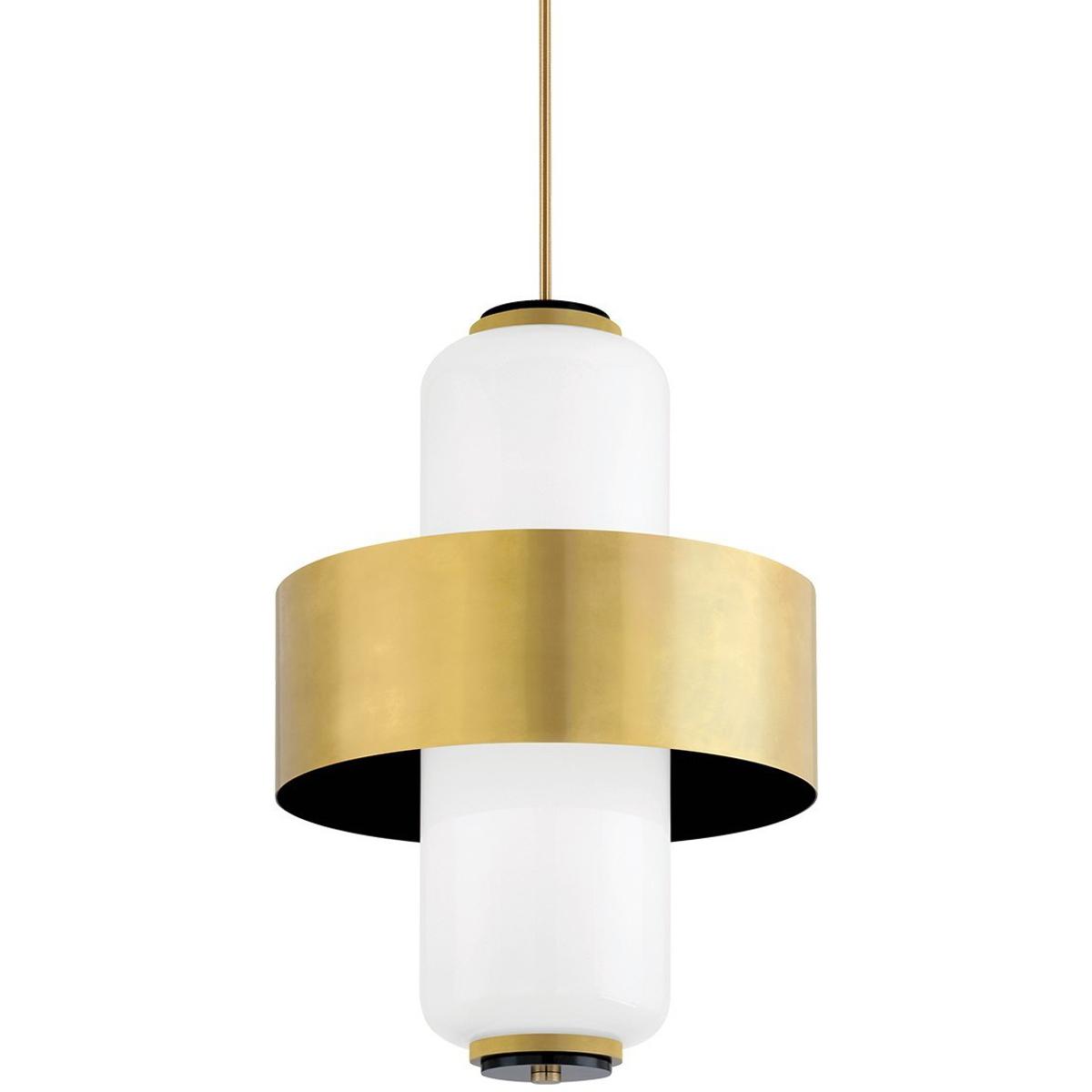 Corbett Lighting 27546VBSBK Melrose 6 Light 22 inch Vintage BrassSoft Black Pendant Ceiling Light