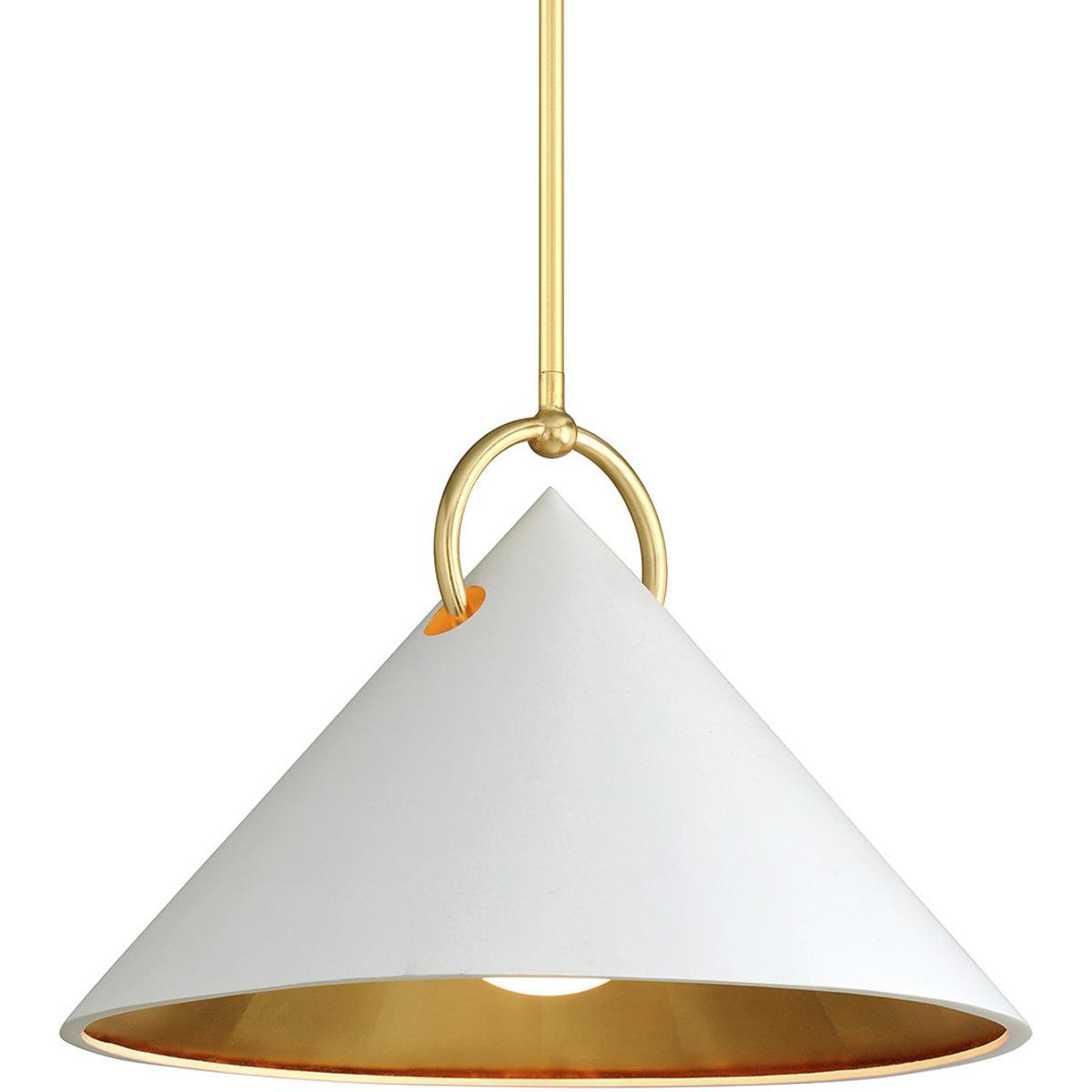 Corbett Lighting 290-41-GL/SWH Charm 1 Light 23 inch Gold Leaf/Soft White Pendant Ceiling Light