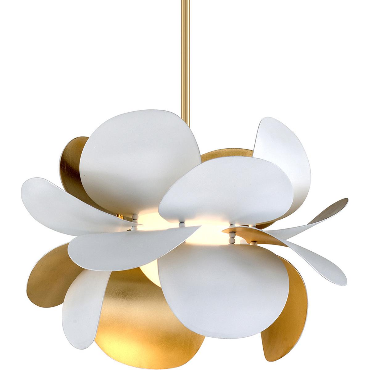Corbett Lighting 314-41-GL/SWH Ginger 1 Light 17.75 inch Gold Leaf/Soft White Chandelier Ceiling Light