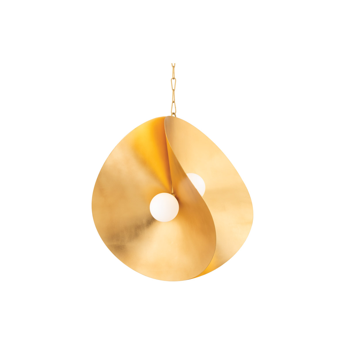 Corbett Lighting 330-30-GL Peony 4 Light 30 inch Gold Leaf Pendant Ceiling Light