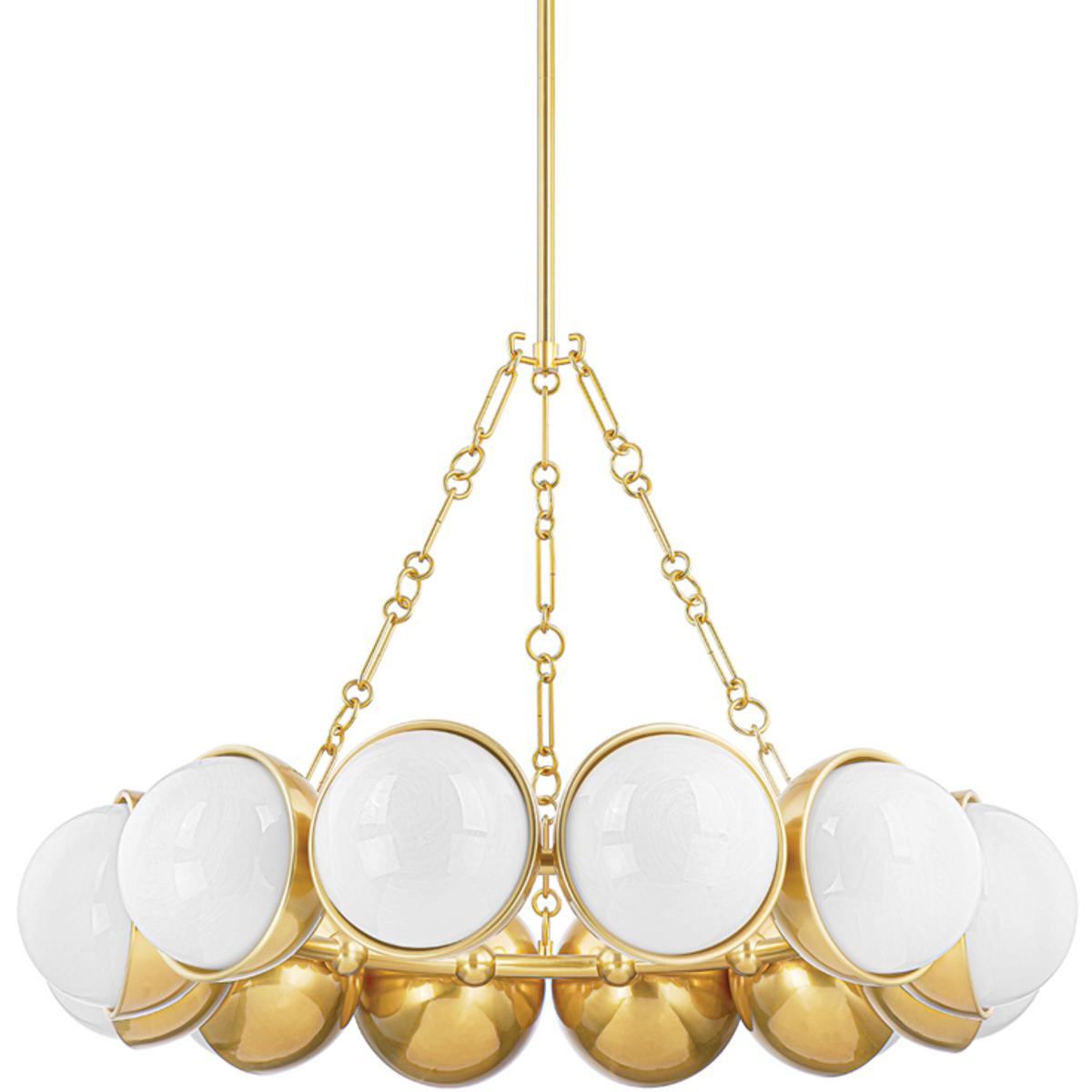 Corbett Lighting 340-43-VPB Althea 12 Light 43 inch Vintage Polished Brass Chandelier Ceiling Light