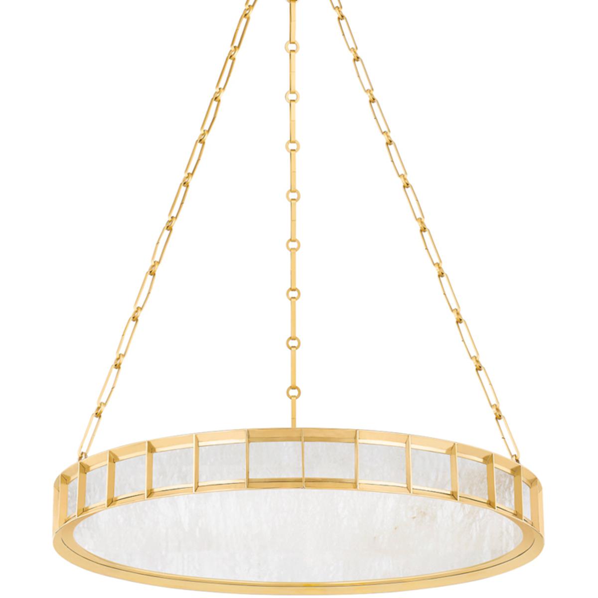 Corbett Lighting 346-30-VB Leda LED 30 inch Vintage Brass Chandelier Ceiling Light