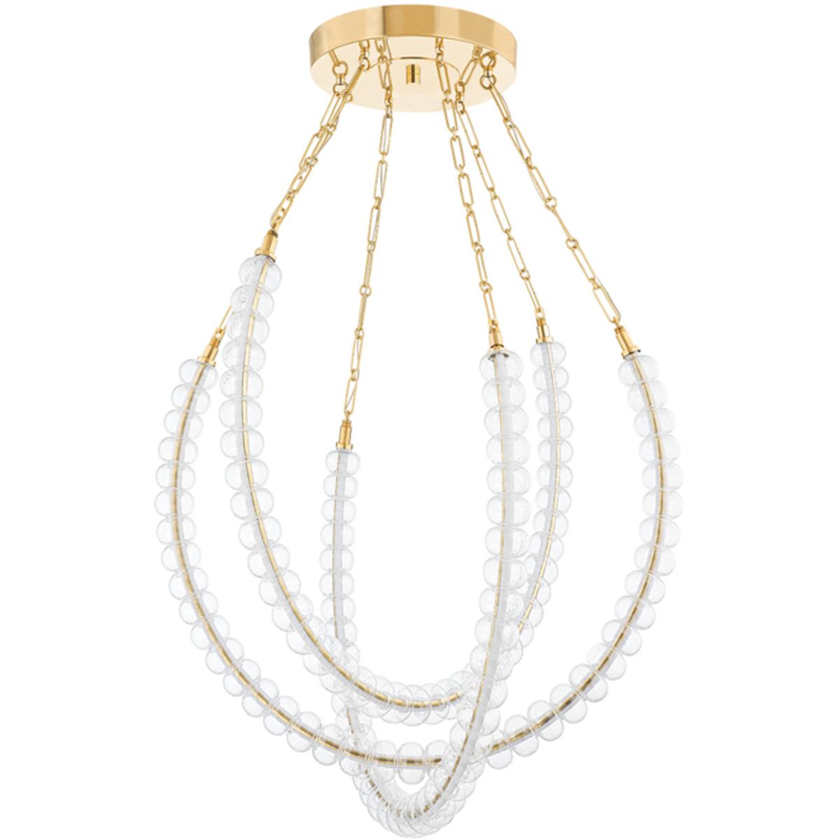 Corbett Lighting 355-36-VB Celeste LED 35.75 inch Vintage Brass Chandelier Ceiling Light