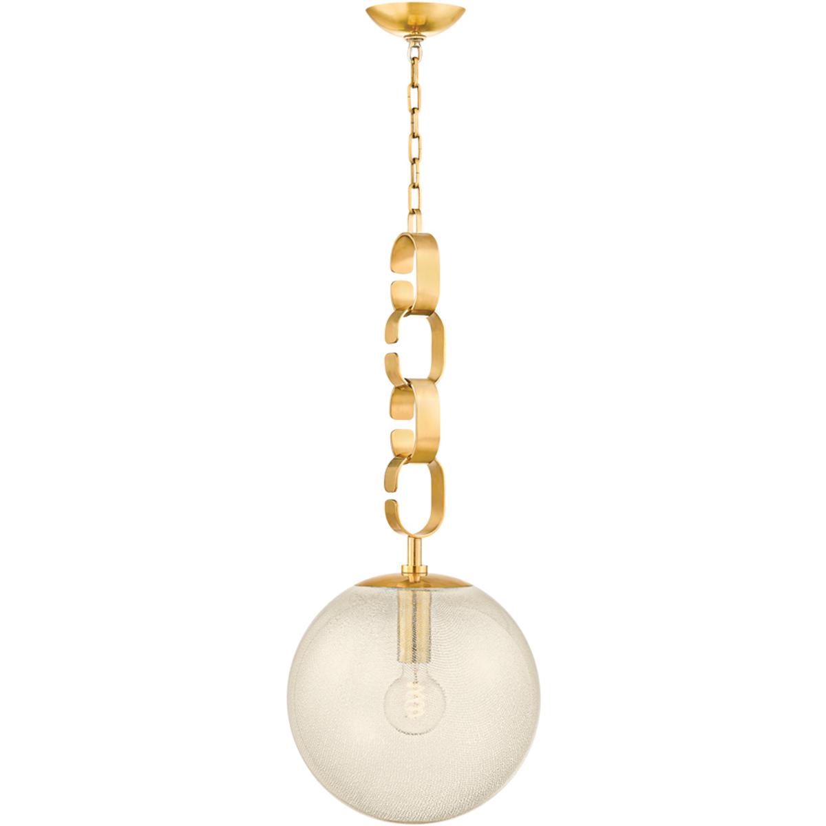 Corbett Lighting 37413VB Nessa 1 Light 13 inch Vintage Brass Pendant Ceiling Light