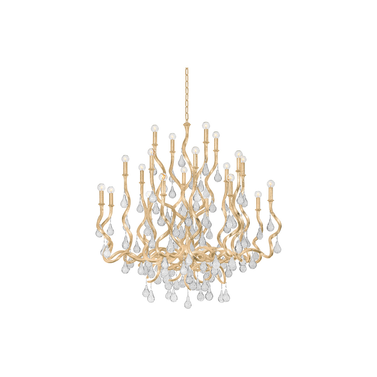 Corbett Lighting 414-48-GL Aveline 20 Light 48 inch Gold Leaf Chandelier Ceiling Light