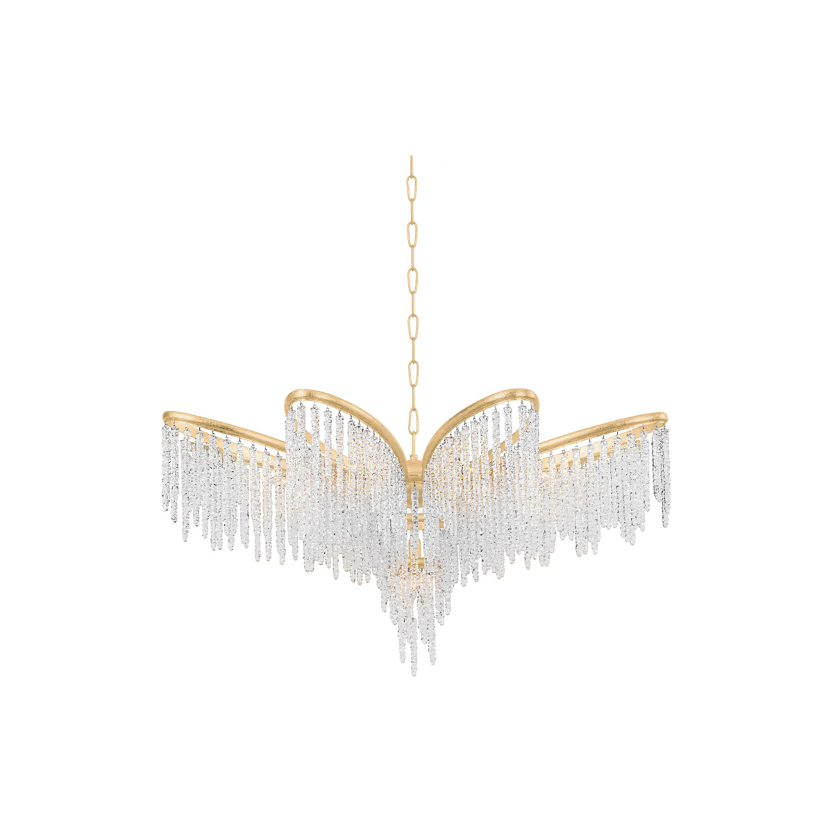 Corbett Lighting 415-48-GL Pandora 9 Light 48 inch Gold Leaf Chandelier Ceiling Light