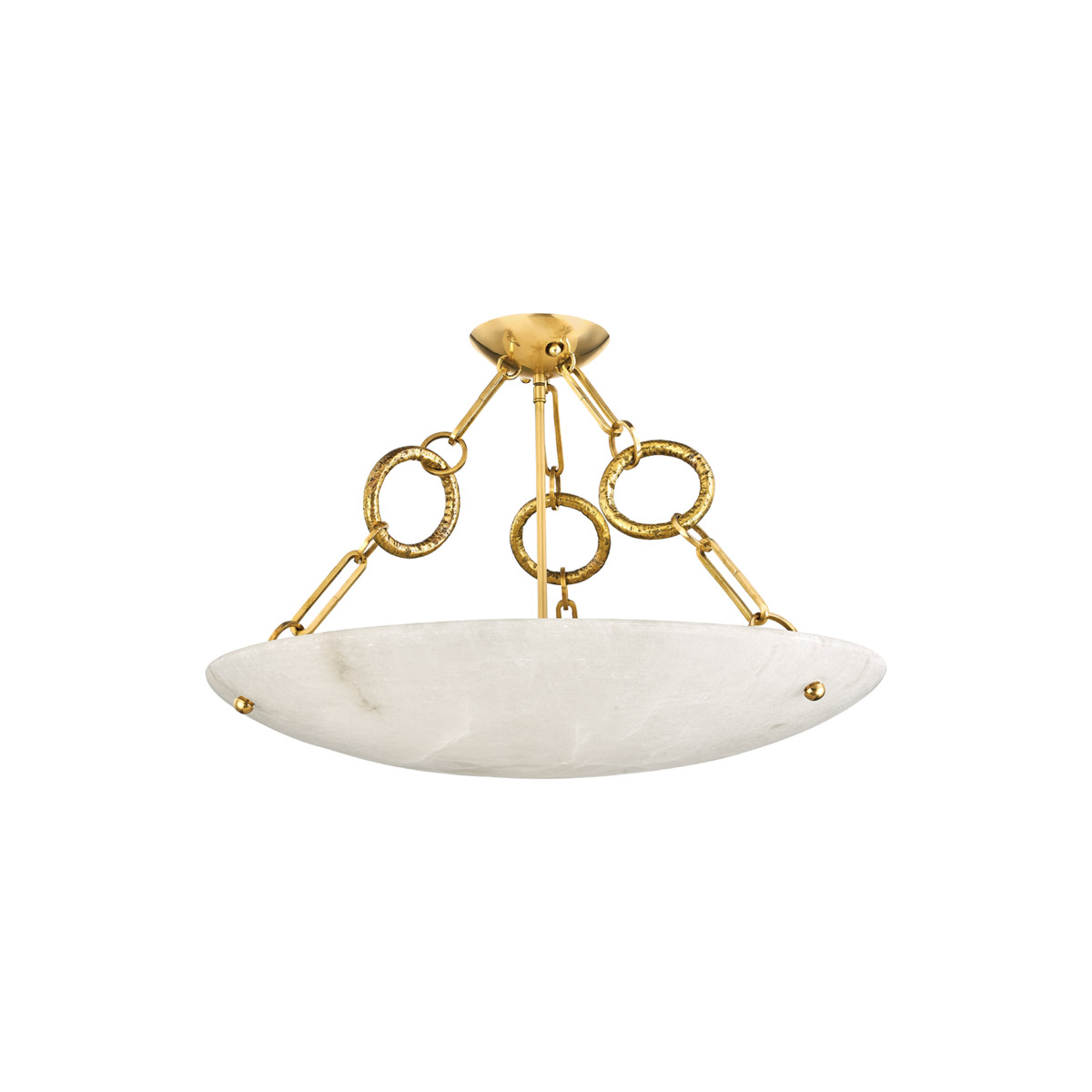Corbett Lighting 420-06-VB Yadira 6 Light 26 inch Vintage Brass Semi Flush Ceiling Light