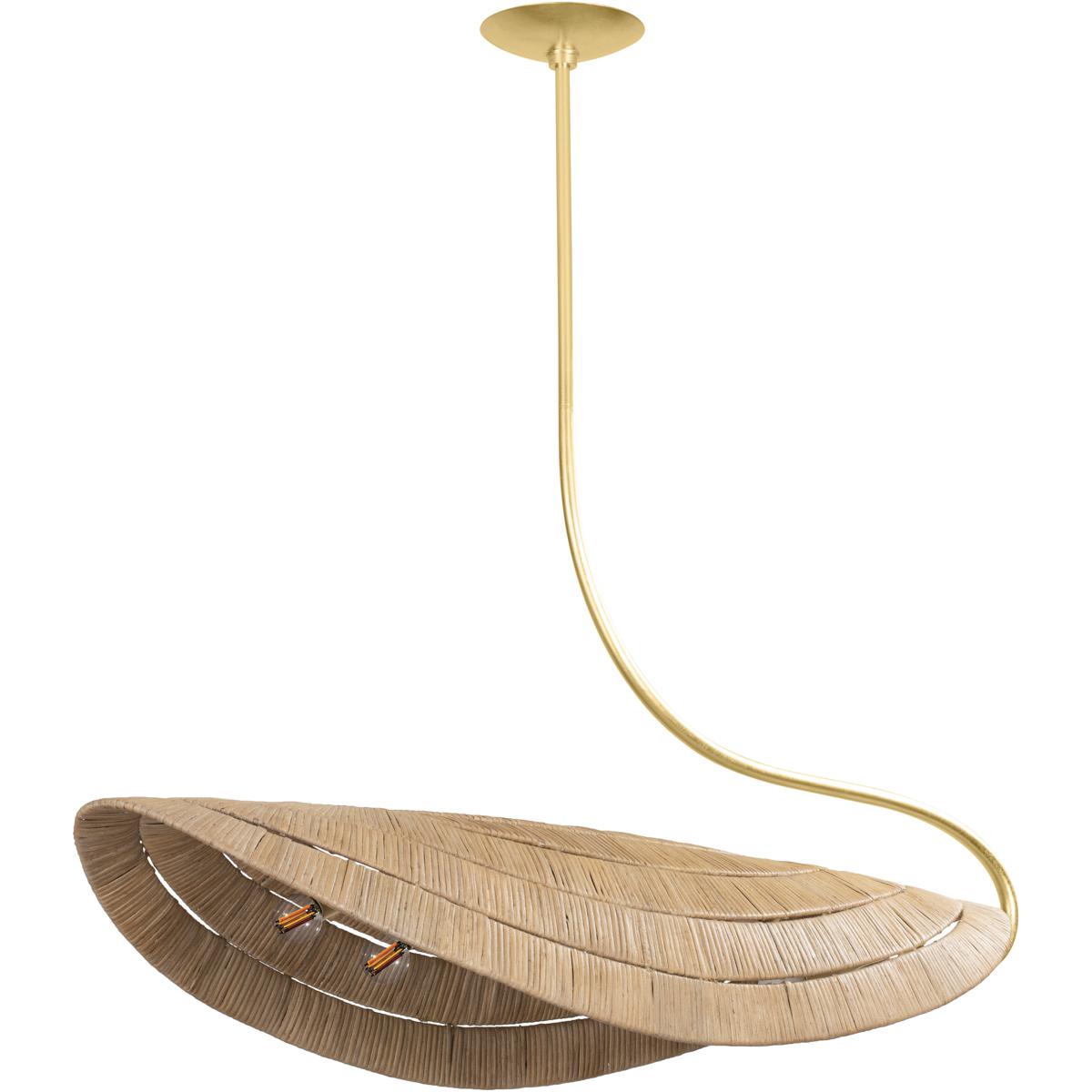 Corbett Lighting 454-06-GL Medea 6 Light 50 inch Gold Leaf Linear Pendant Ceiling Light