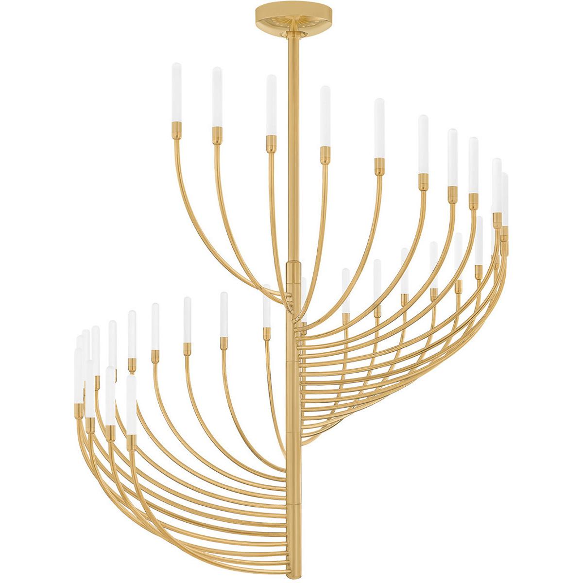 Corbett Lighting 481-42-VB Amalthea LED 42 inch Vintage Brass Chandelier Ceiling Light