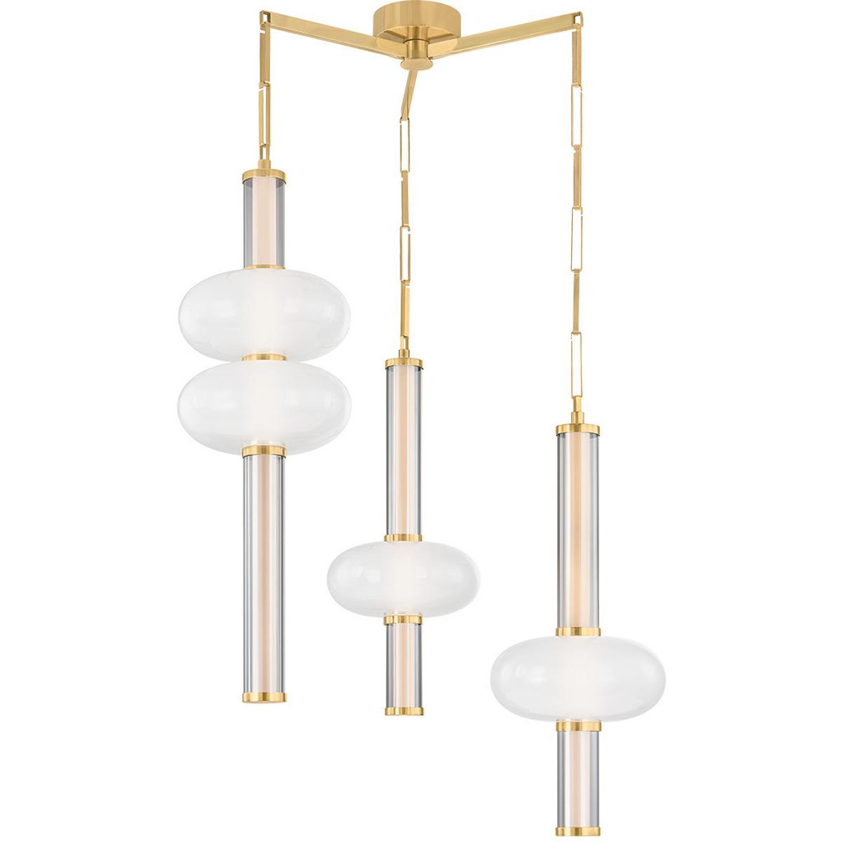 Corbett Lighting 482-37-VB Corbin LED 36 inch Vintage Brass Chandelier Ceiling Light