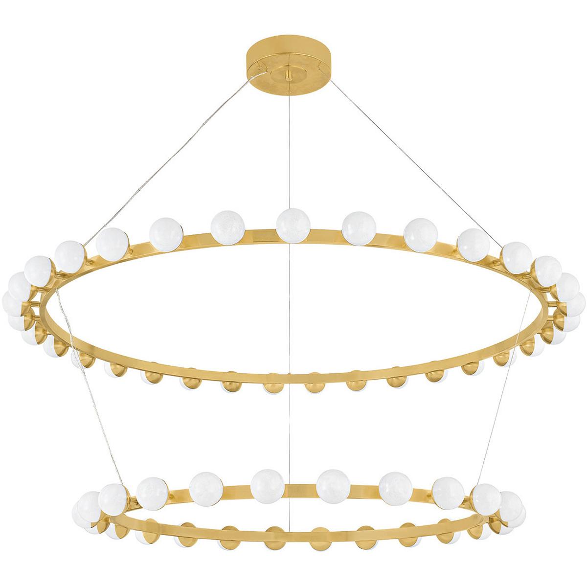 Corbett Lighting 484-61-VB Linus LED 61 inch Vintage Brass Chandelier Ceiling Light