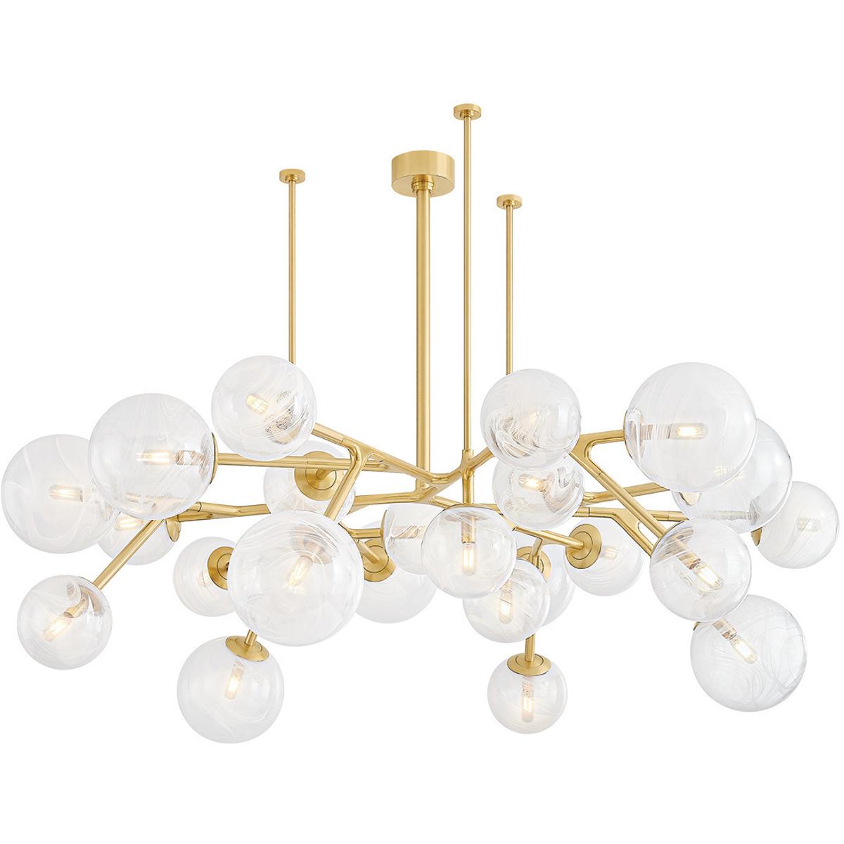 Corbett Lighting 488-68-VPB Glasgow 24 Light 67.25 inch Vintage Polished Brass Chandelier Ceiling Light