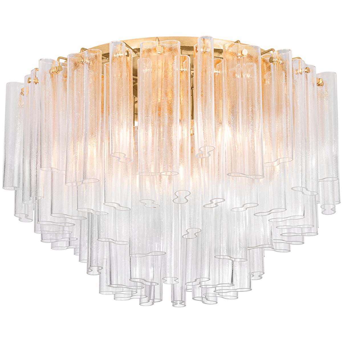Corbett Lighting 502-34-VGL Varenna 15 Light 34 inch Vintage Gold Leaf Semi Flush Ceiling Light
