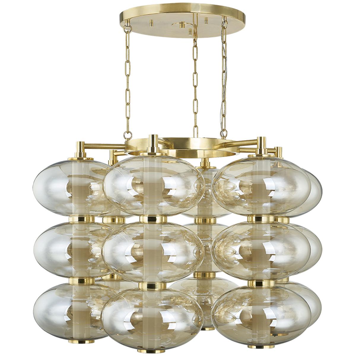 Corbett Lighting 504-42-VB Toulouse LED 42 inch Vintage Brass Chandelier Ceiling Light