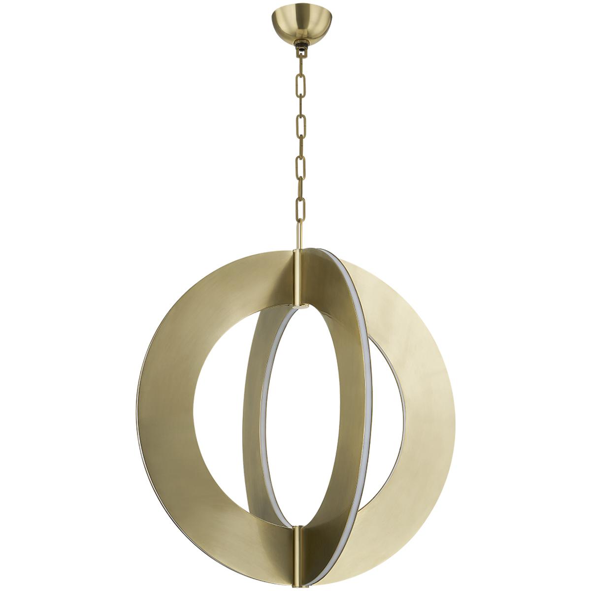 Corbett Lighting 507-30-VB Samos LED 29.75 inch Vintage Brass Chandelier Ceiling Light