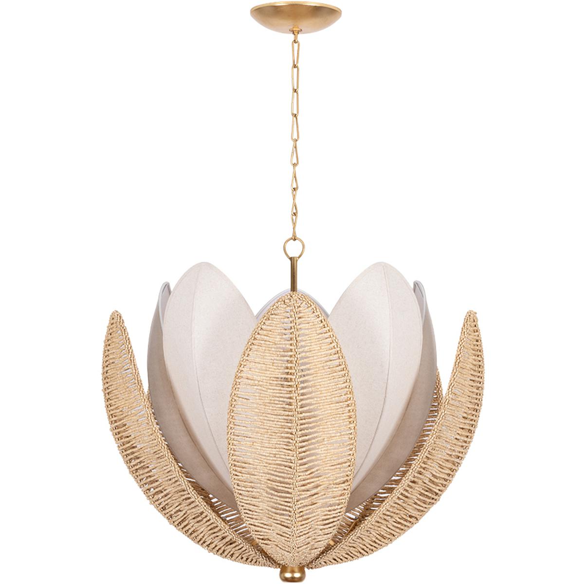 Corbett Lighting 51336VGL Costa Brava 10 Light 36 inch Vintage Gold Leaf Chandelier Ceiling Light