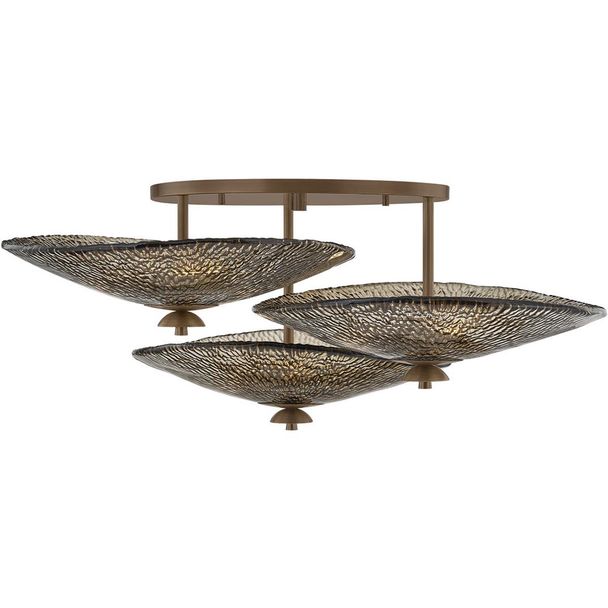 Corbett Lighting 559-36-OWB Alba 9 Light 36.25 inch Old World Brass Semi Flush Ceiling Light