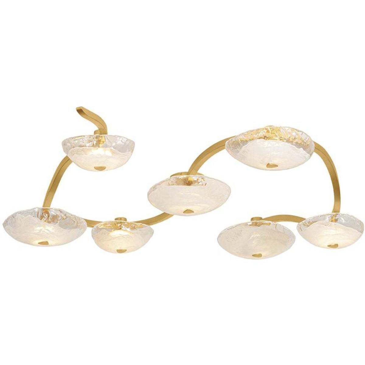 Corbett Lighting 586-60-VGL Kune 7 Light 68.75 inch Vintage Gold Leaf Semi Flush Ceiling Light