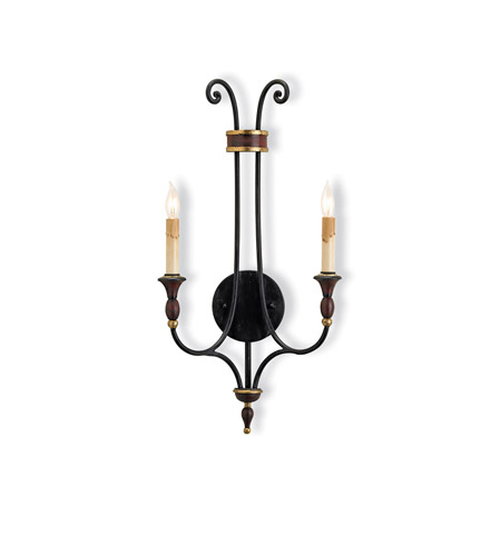 Kildare 2 Light Wall Sconces in Black Bronze/Pagoda Red/Gold Leaf 5015