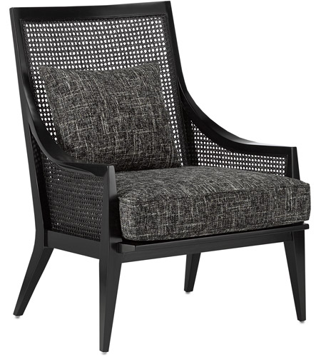 Currey & Company 7000-0072 Teagan Caviar Black Accent Chair photo