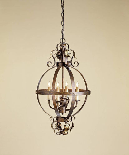 Coronation 4 Light Chandeliers in Cupertino/Gold Leaf 9390