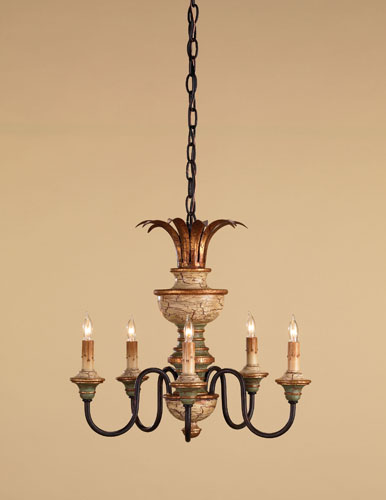Naples 5 Light Chandeliers in Hand Painted Multi Color 9642